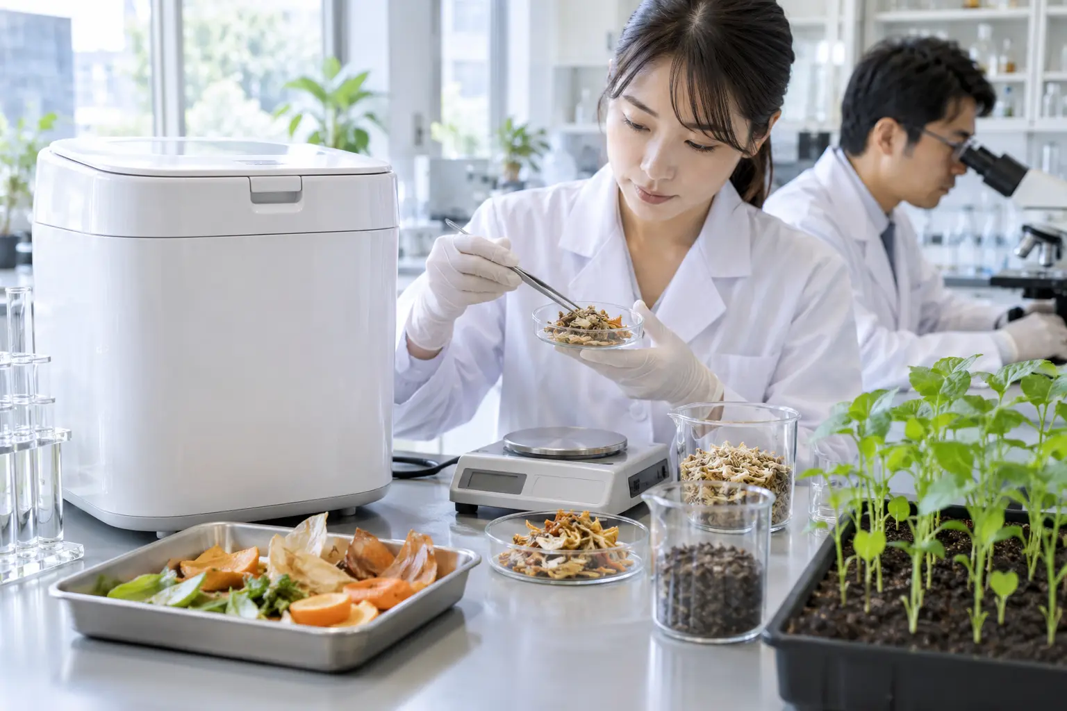 パリパリキューのエビデンスを研究室で検証する様子